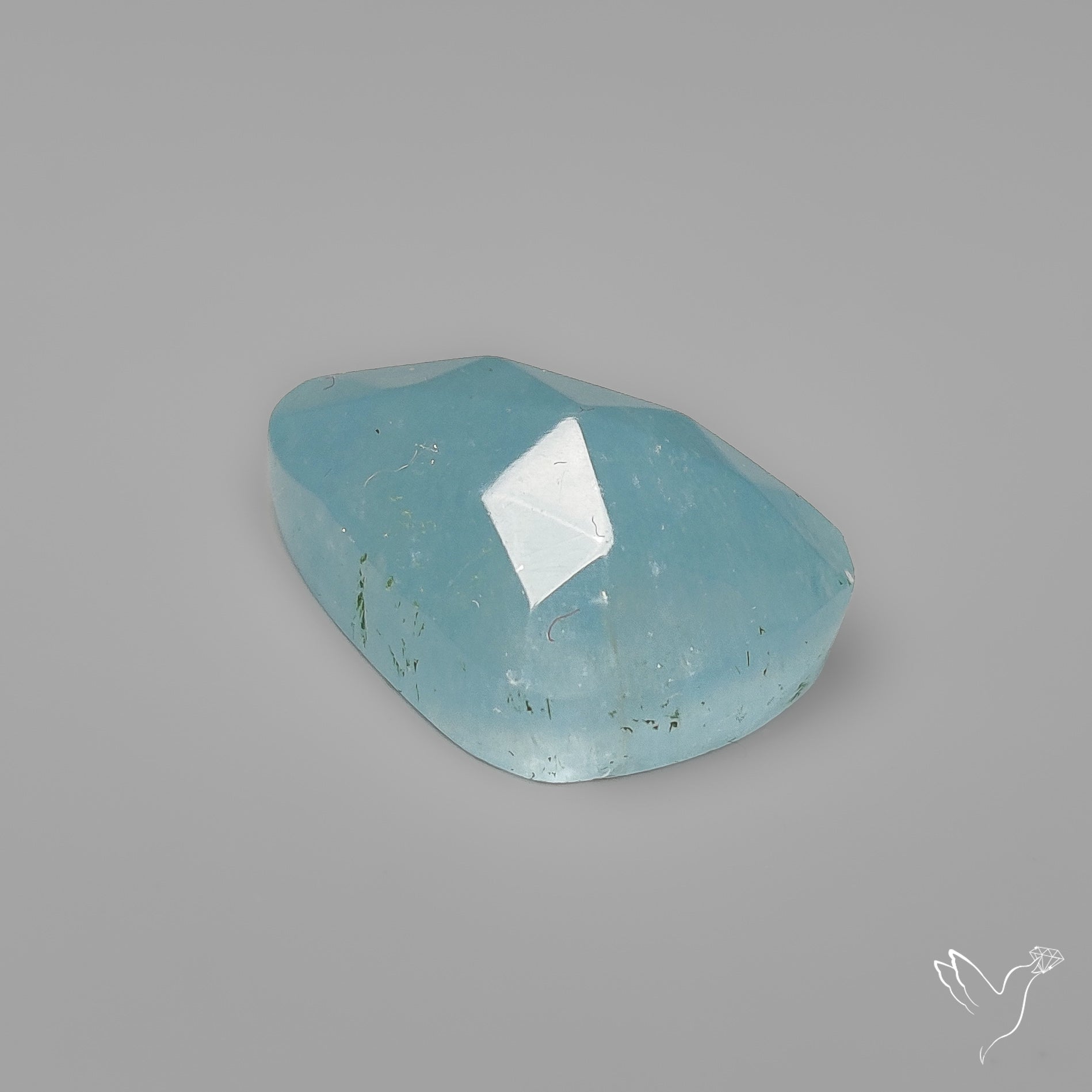 Rare Rose Cut Aqua Fluorite