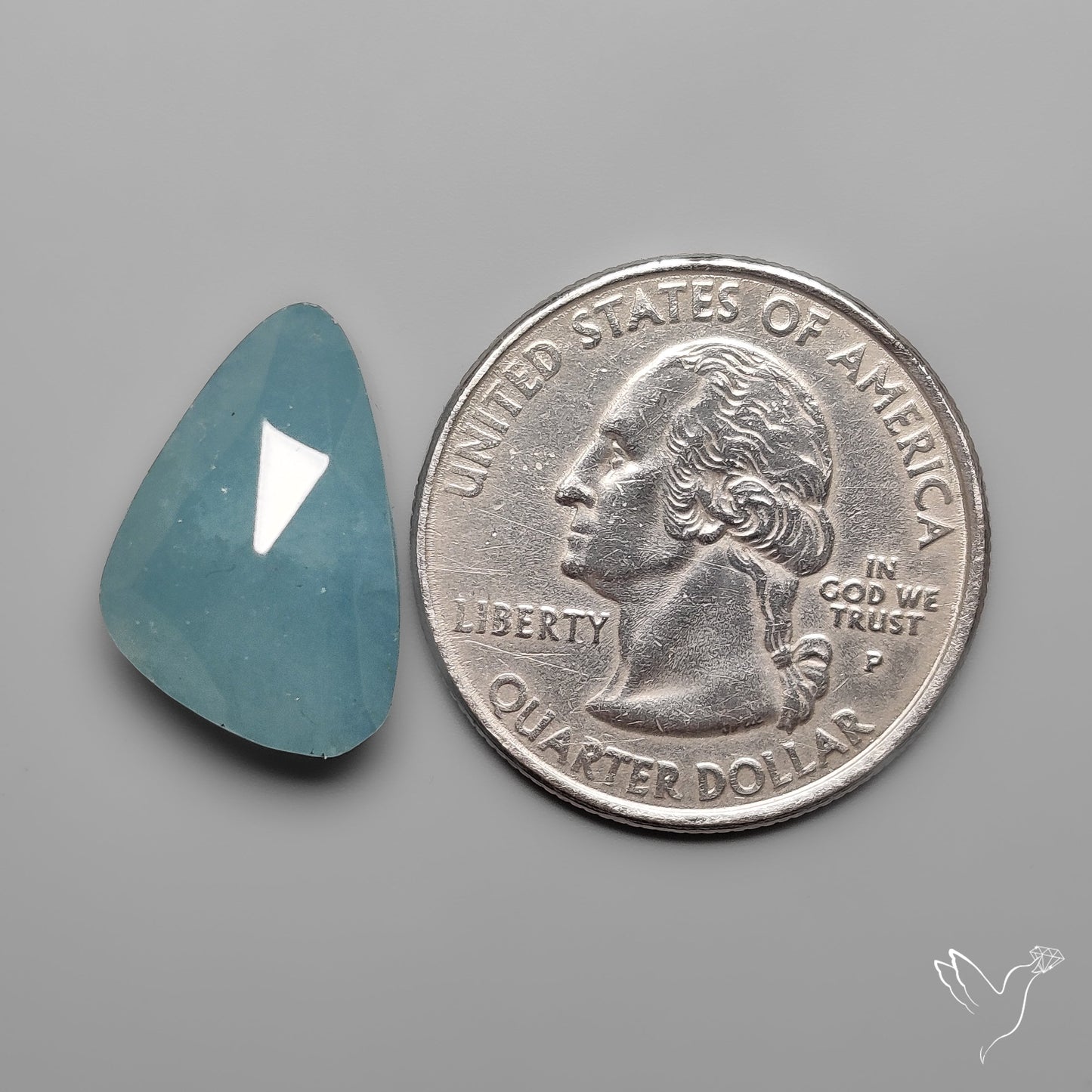 Rare Rose Cut Aqua Fluorite