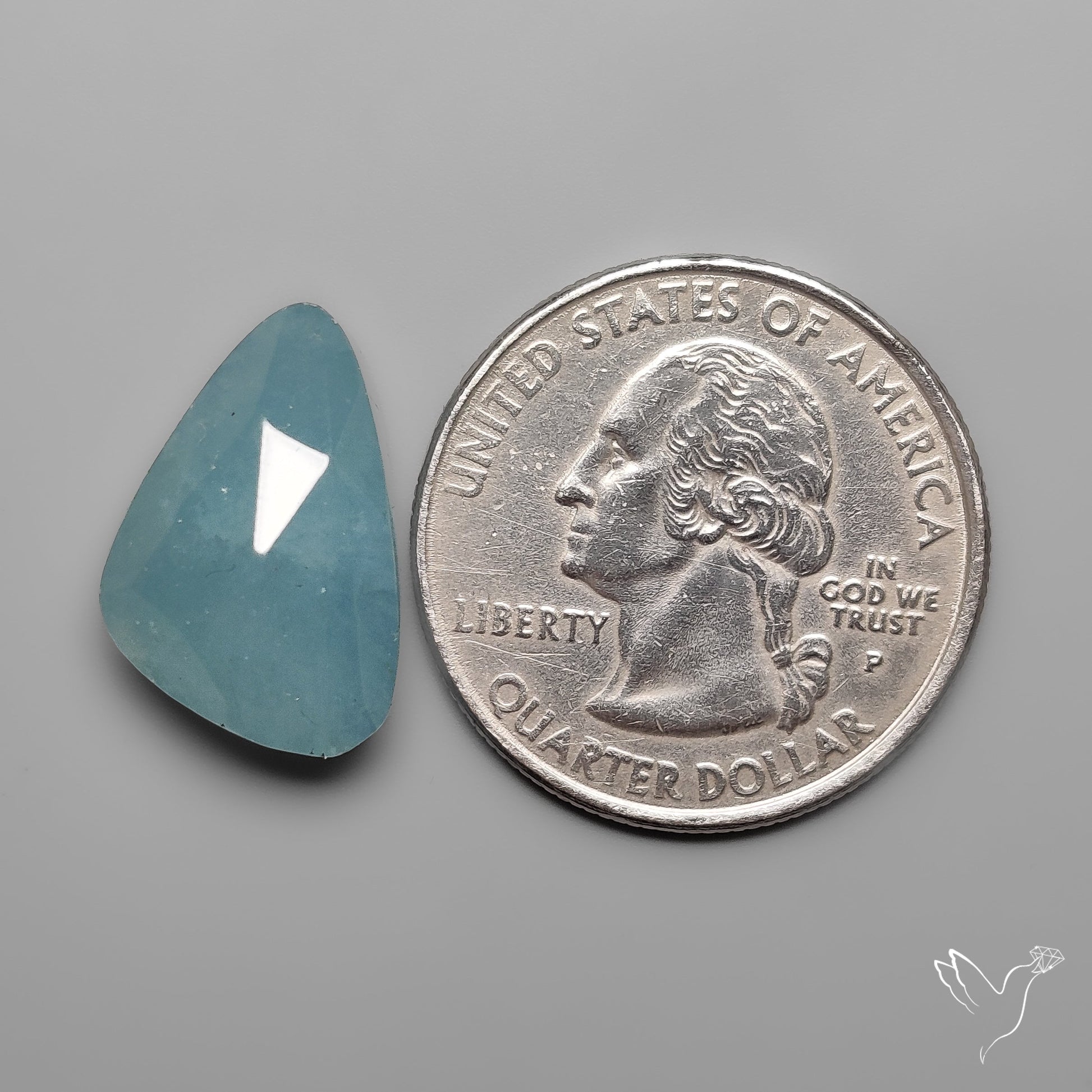 Rare Rose Cut Aqua Fluorite
