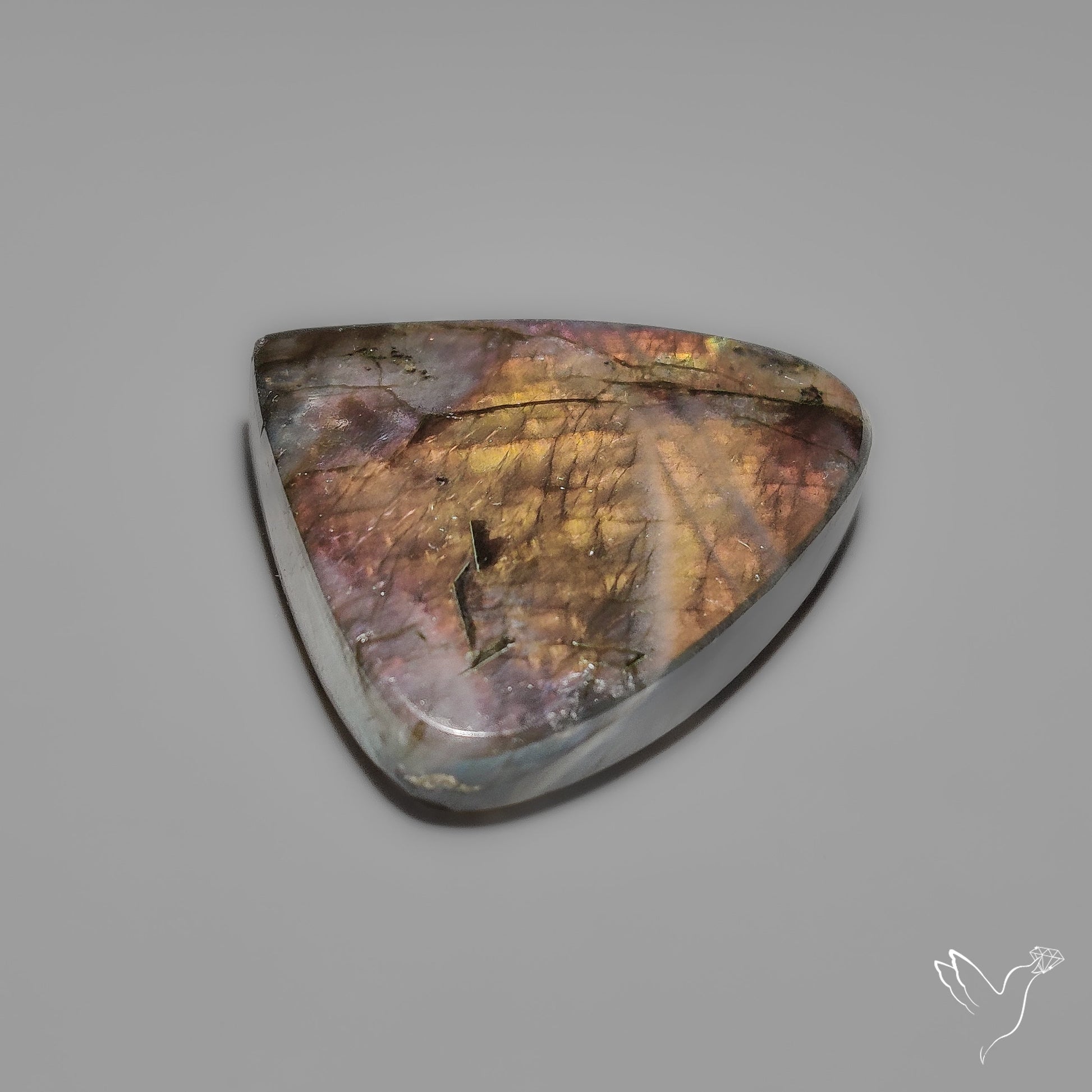 Purple Copper Spectrolite Cabochon