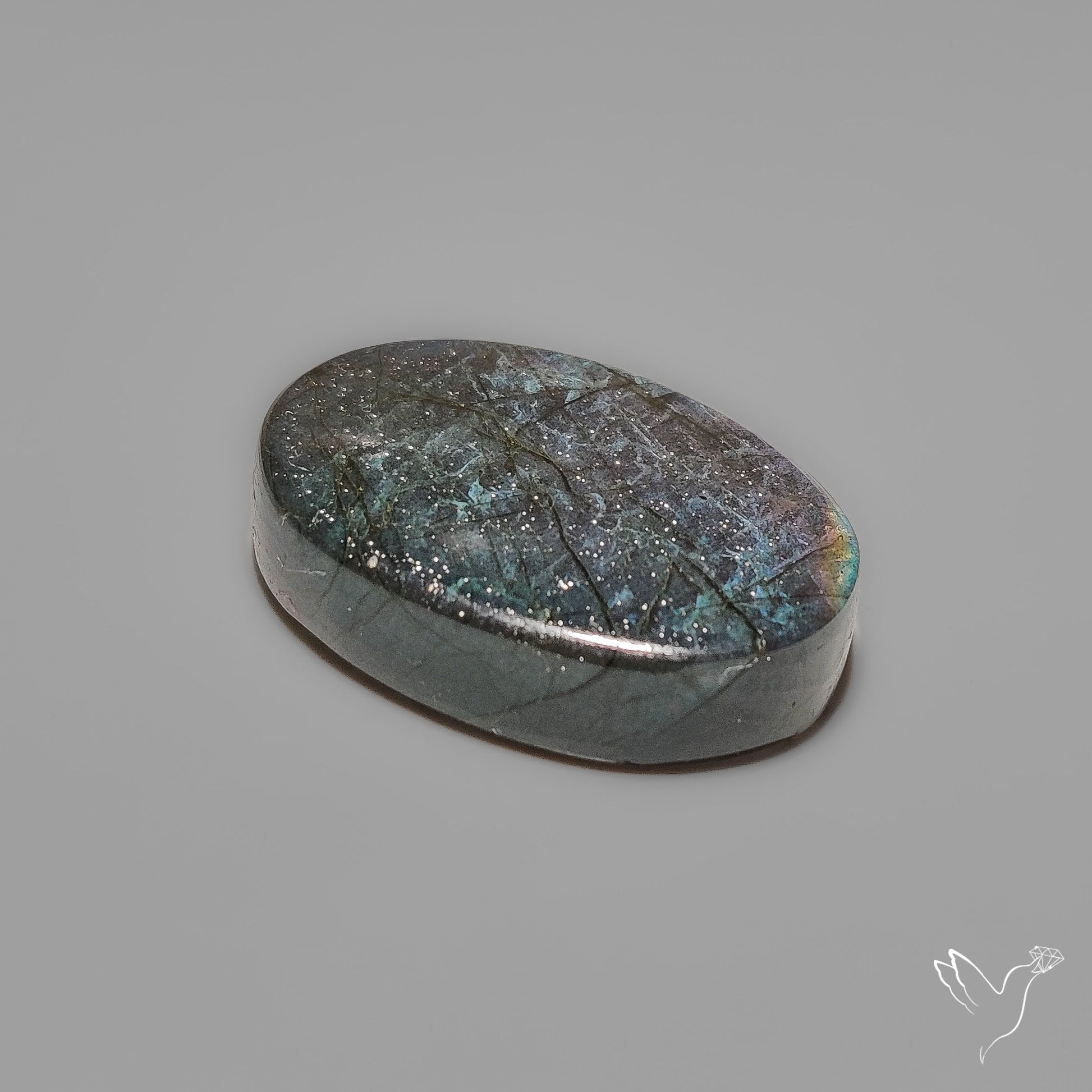 Electric Blue Spectrolite Cabochon