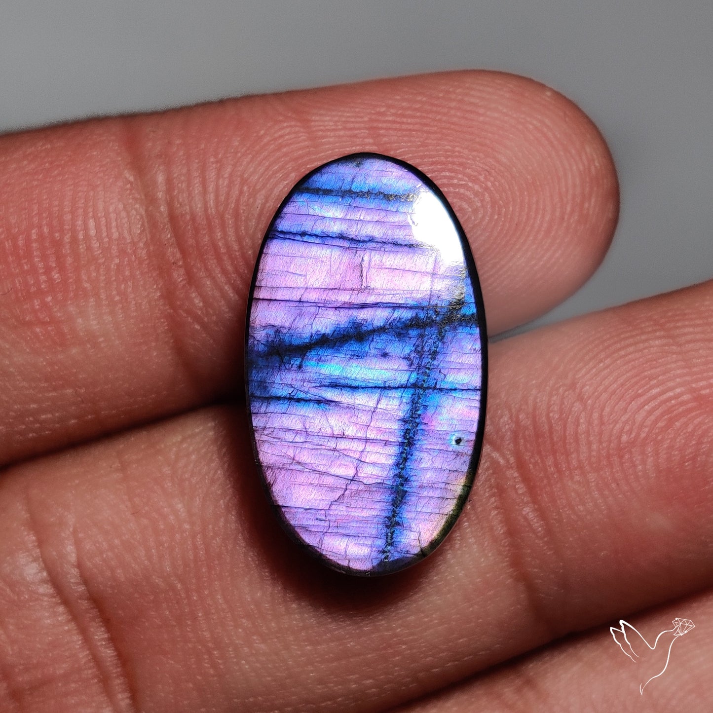 Purple Spectrolite Cabochon