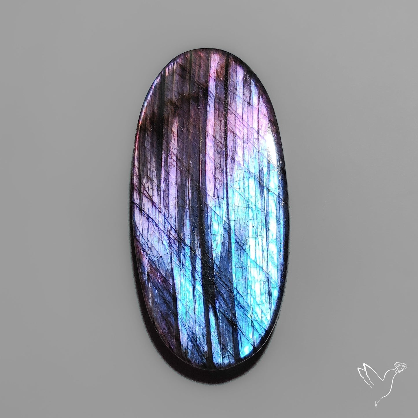 Bicolor (Half Neon Half Purple) Spectrolite Cabochon
