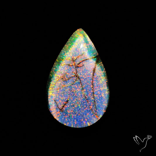 Monarch Opal Doublet Sterling Opal Cabochon