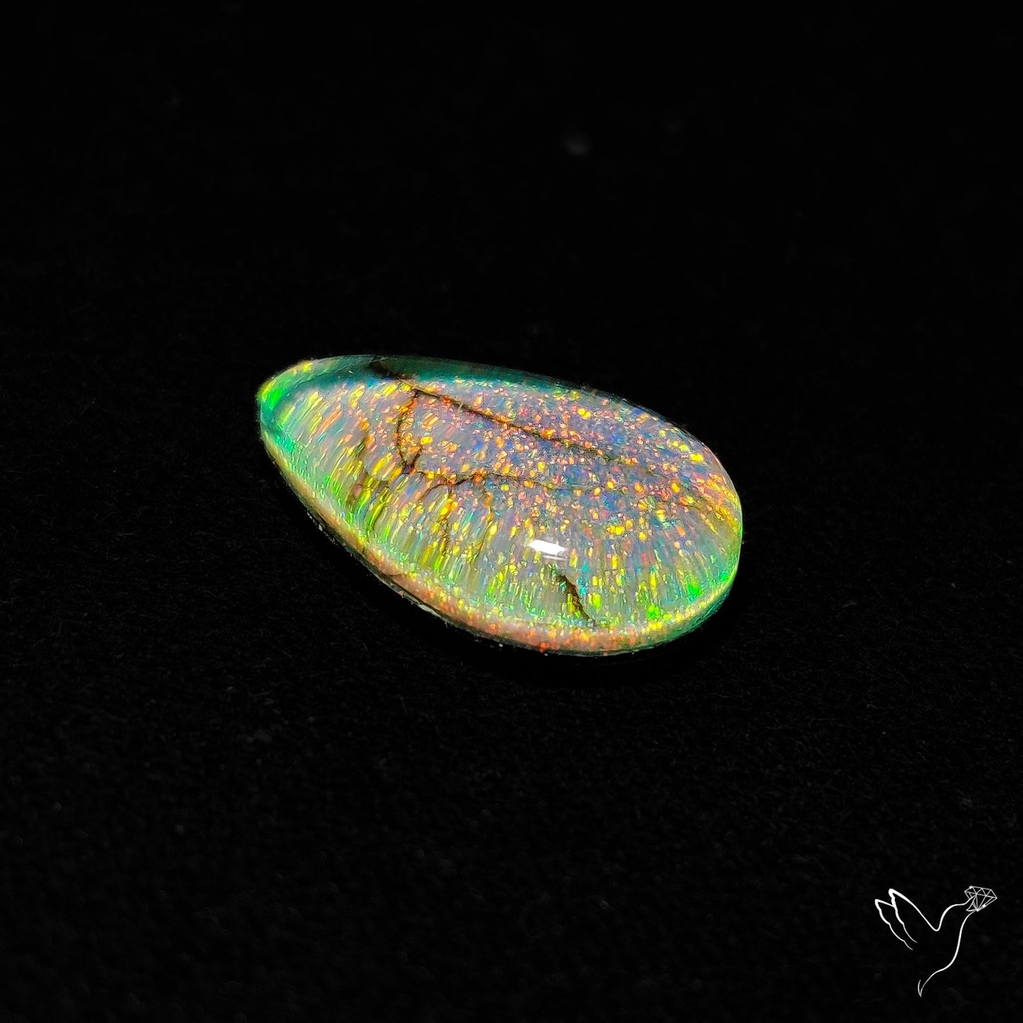 Monarch Opal Doublet Sterling Opal Cabochon