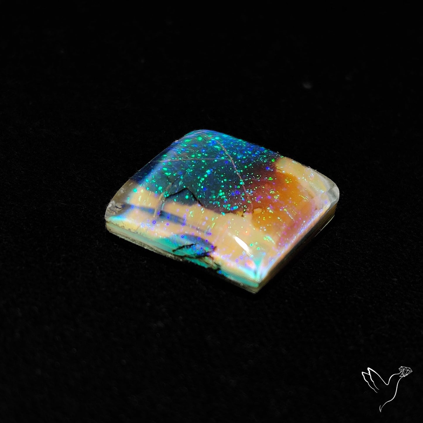 Monarch Opal Doublet Sterling Opal Cabochon