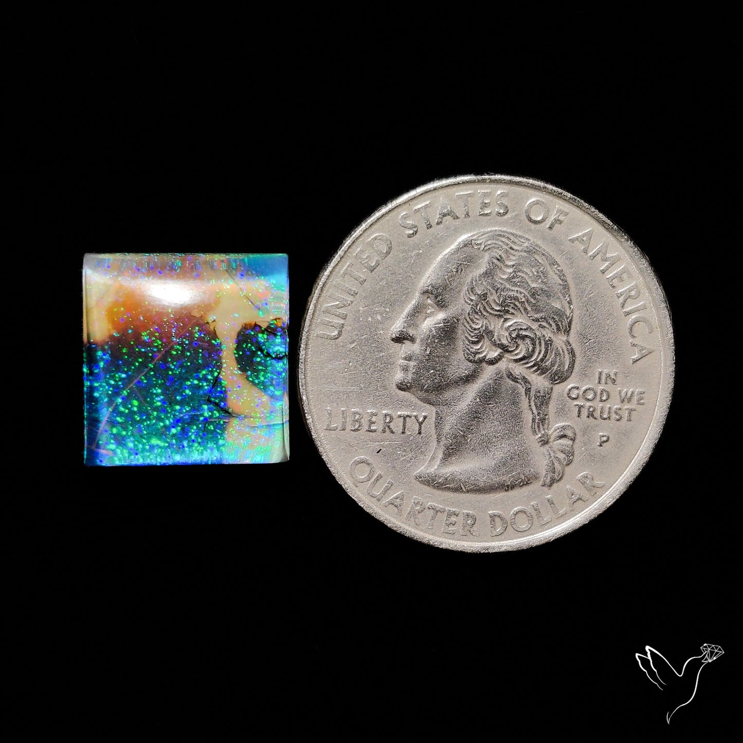 Monarch Opal Doublet Sterling Opal Cabochon
