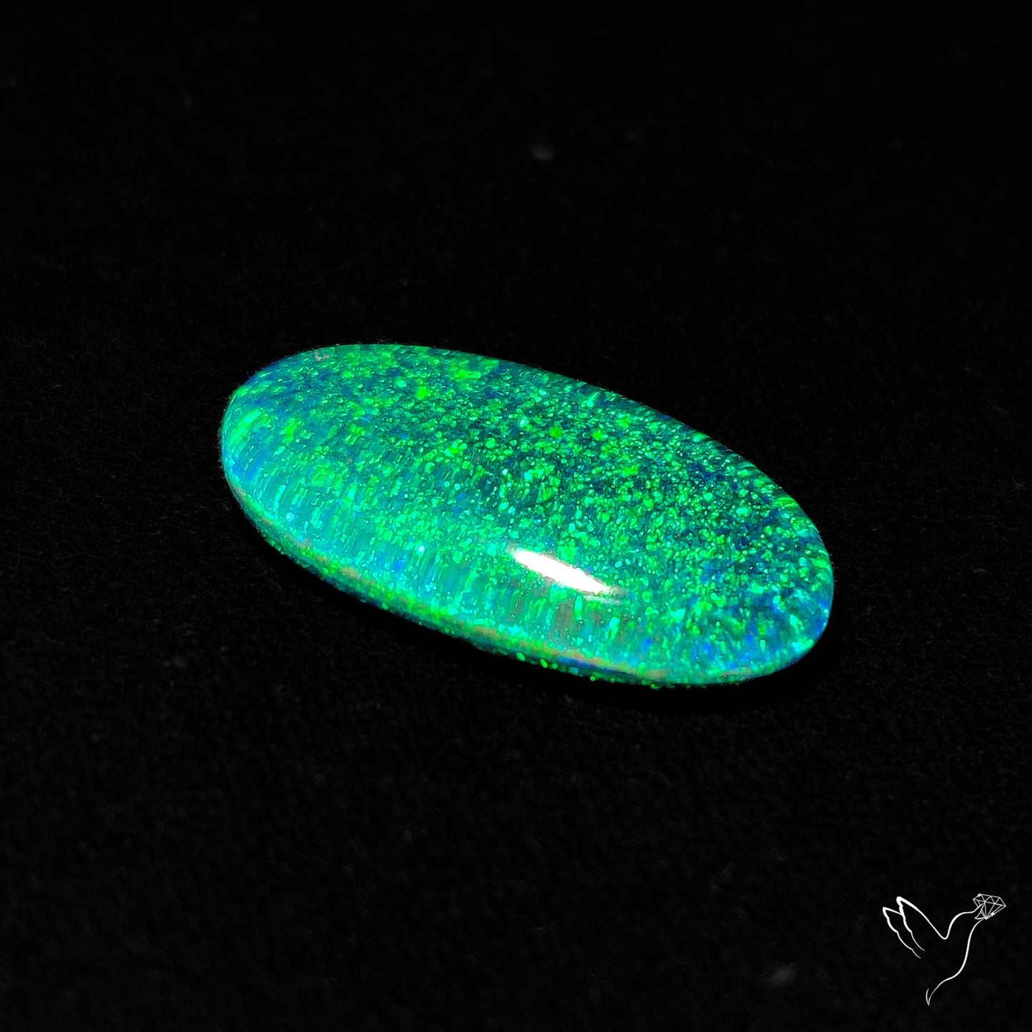 Monarch Opal Doublet Sterling Opal Cabochon