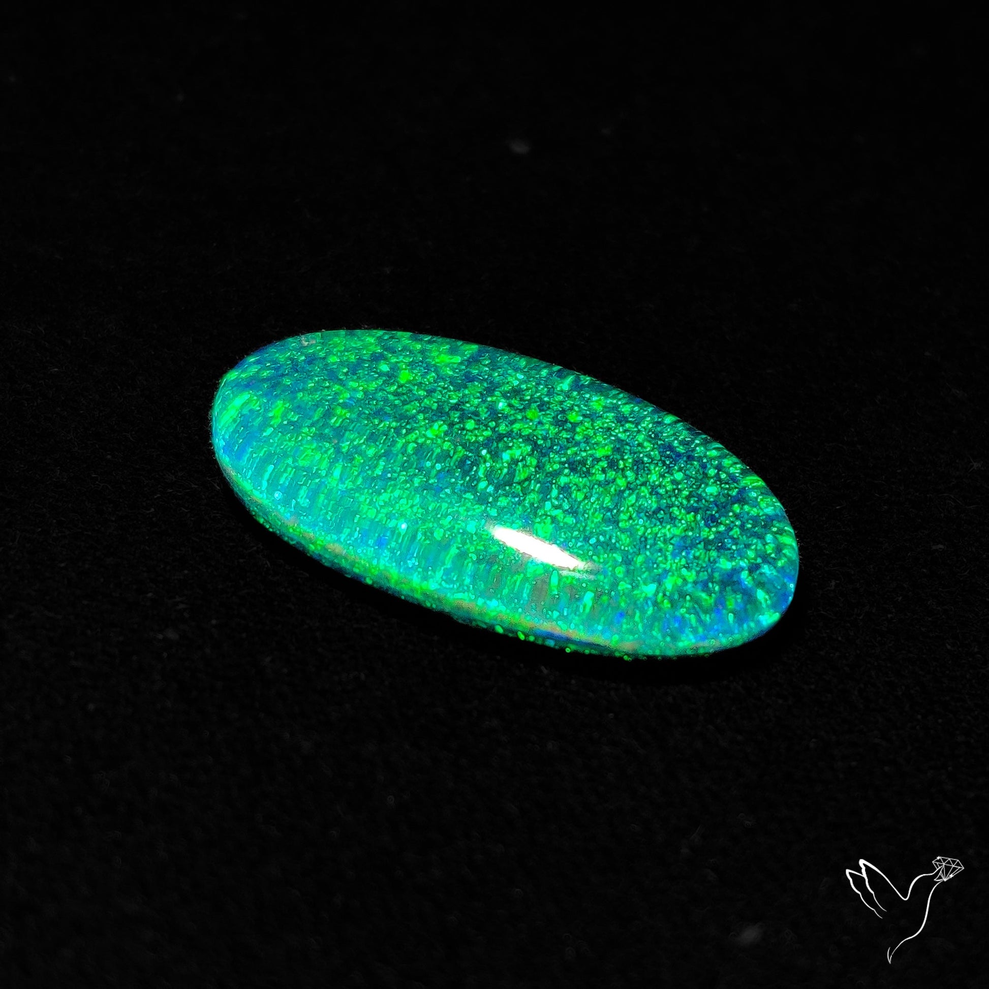Monarch Opal Doublet Sterling Opal Cabochon