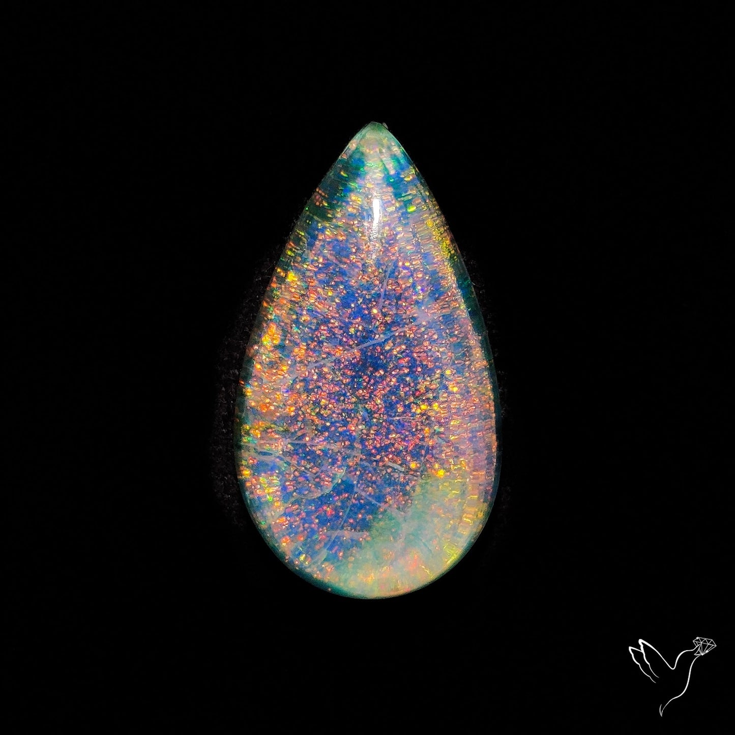Monarch Opal Doublet Sterling Opal Cabochon
