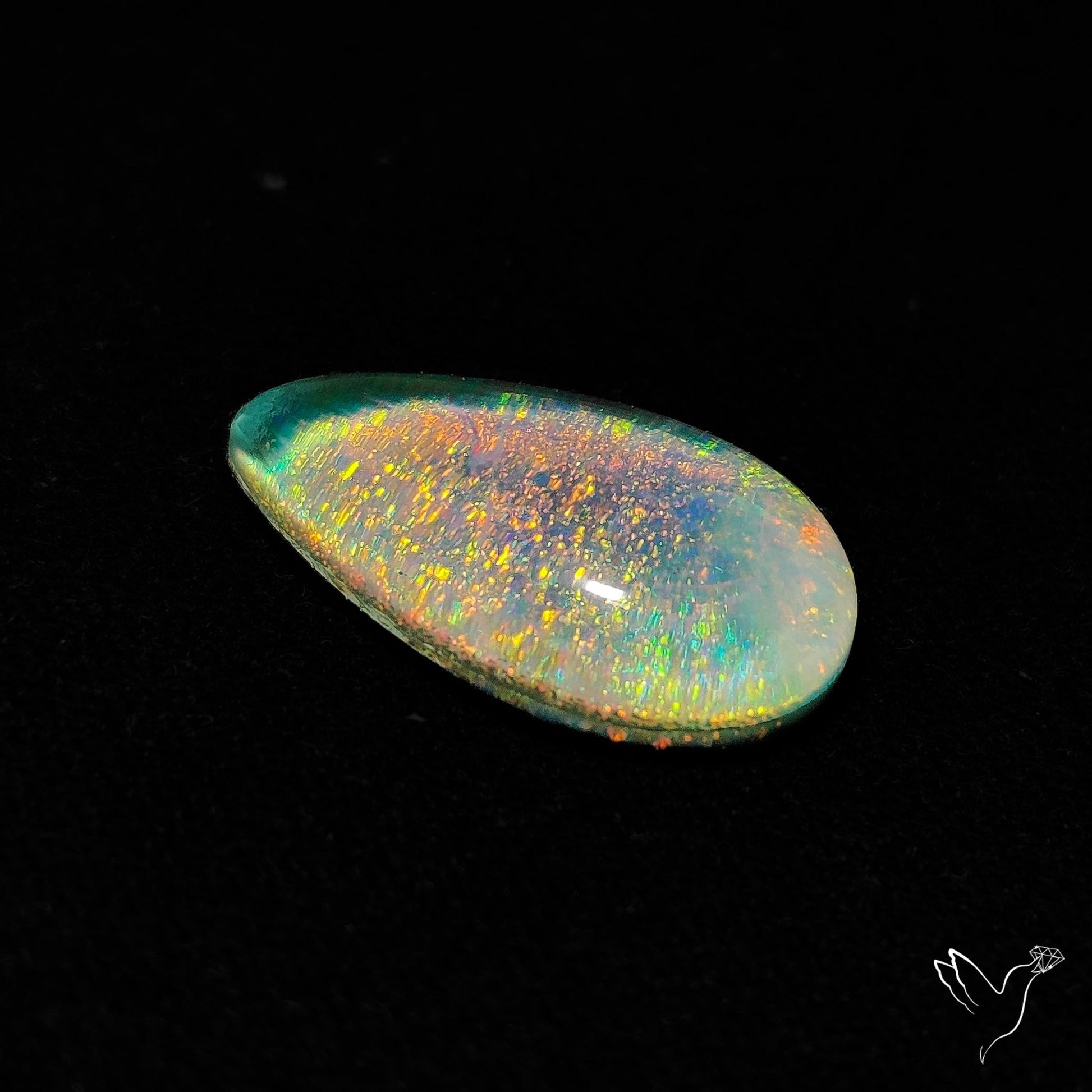 Monarch Opal Doublet Sterling Opal Cabochon