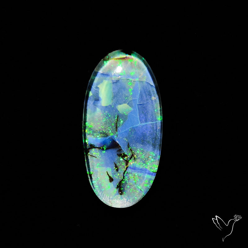 Monarch Opal Doublet Sterling Opal Cabochon
