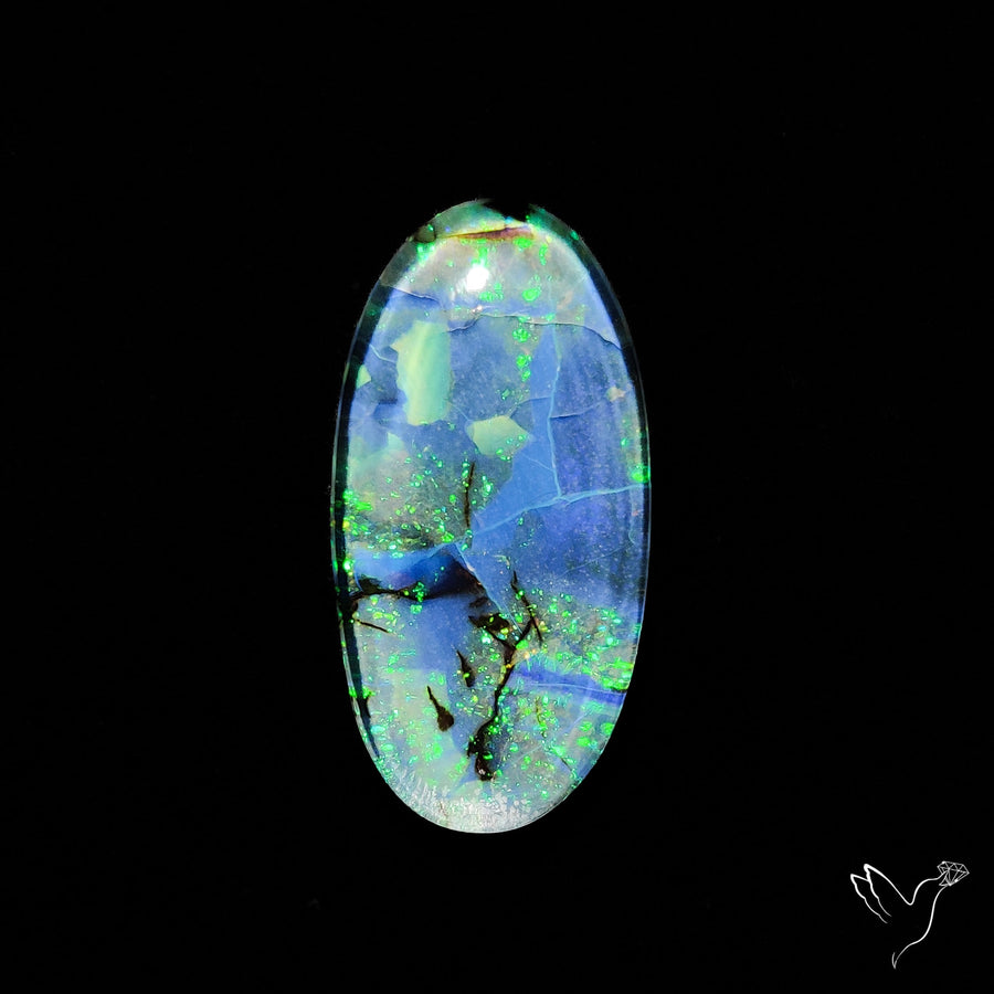 Monarch Opal Doublet Sterling Opal Cabochon