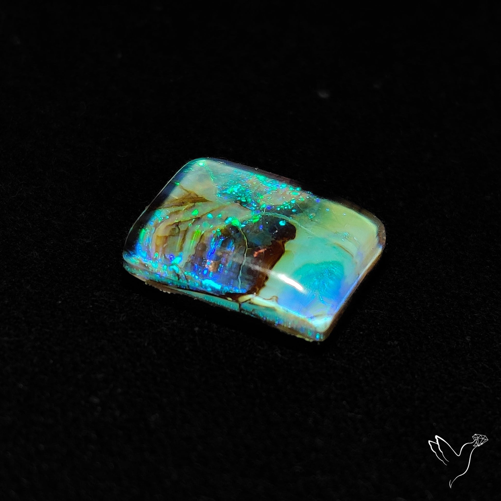 Monarch Opal Doublet Sterling Opal Cabochon