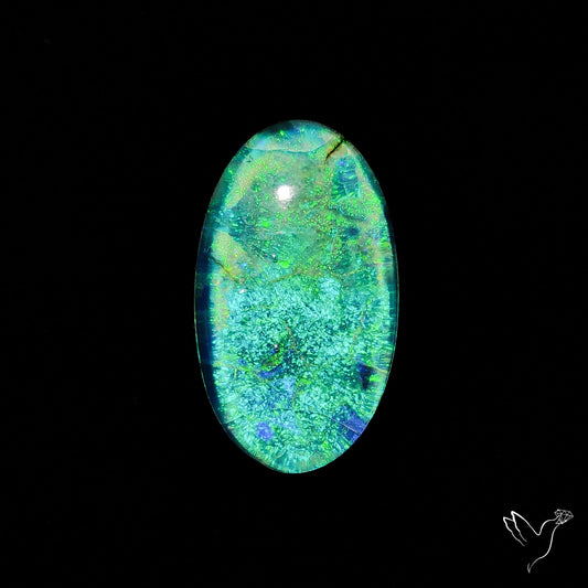 Monarch Opal Doublet Sterling Opal Cabochon