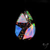 Crushed Monarch Opal Inlay Doublet with Quartz Cabochon