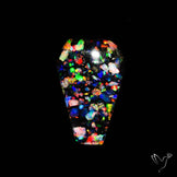 Crushed Aurora Opal Inlay With Himalayan Quartz Doublet Coffin