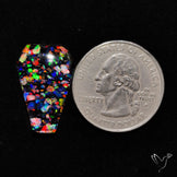 Crushed Aurora Opal Inlay With Himalayan Quartz Doublet Coffin