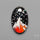 Snow Laden Mountain Artistic Inlay Doublet Cabochon