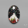 Snow Laden Mountain Artistic Inlay Doublet Cabochon