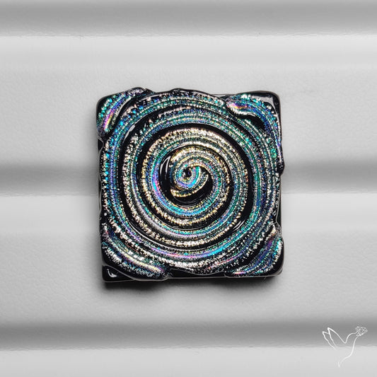 Dichroic Glass Artistic Spiral Carving