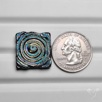 Dichroic Glass Artistic Spiral Carving