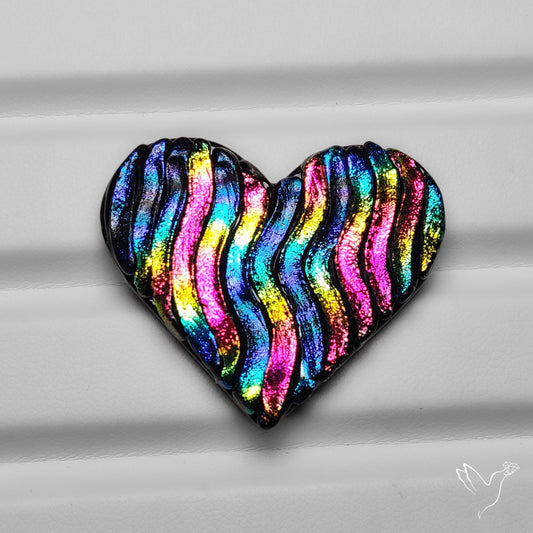 Dichroic Glass Artistic Spiral Carving