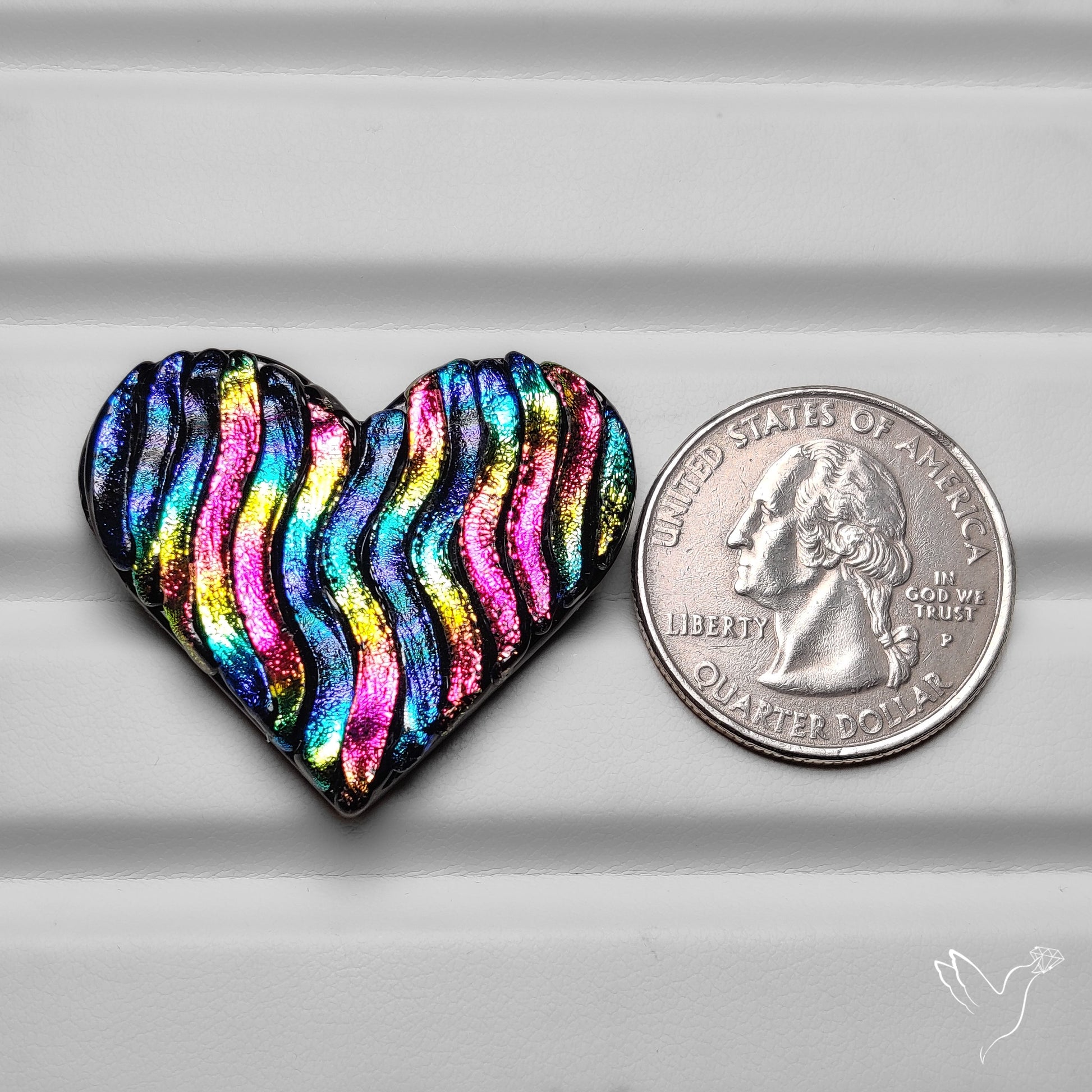 Dichroic Glass Artistic Spiral Carving
