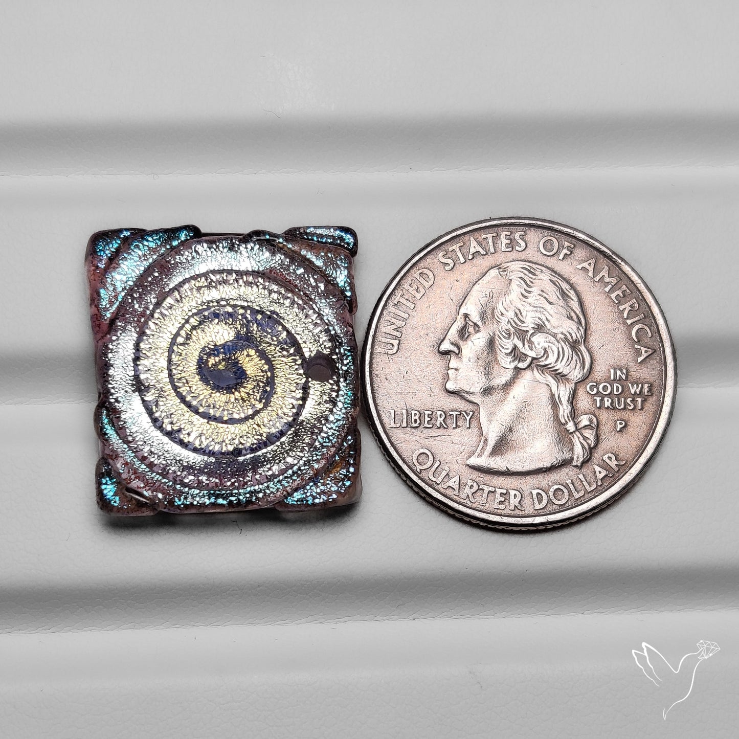 Dichroic Glass Artistic Spiral Carving