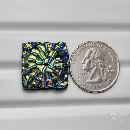 Dichroic Glass Artistic Spiral Carving