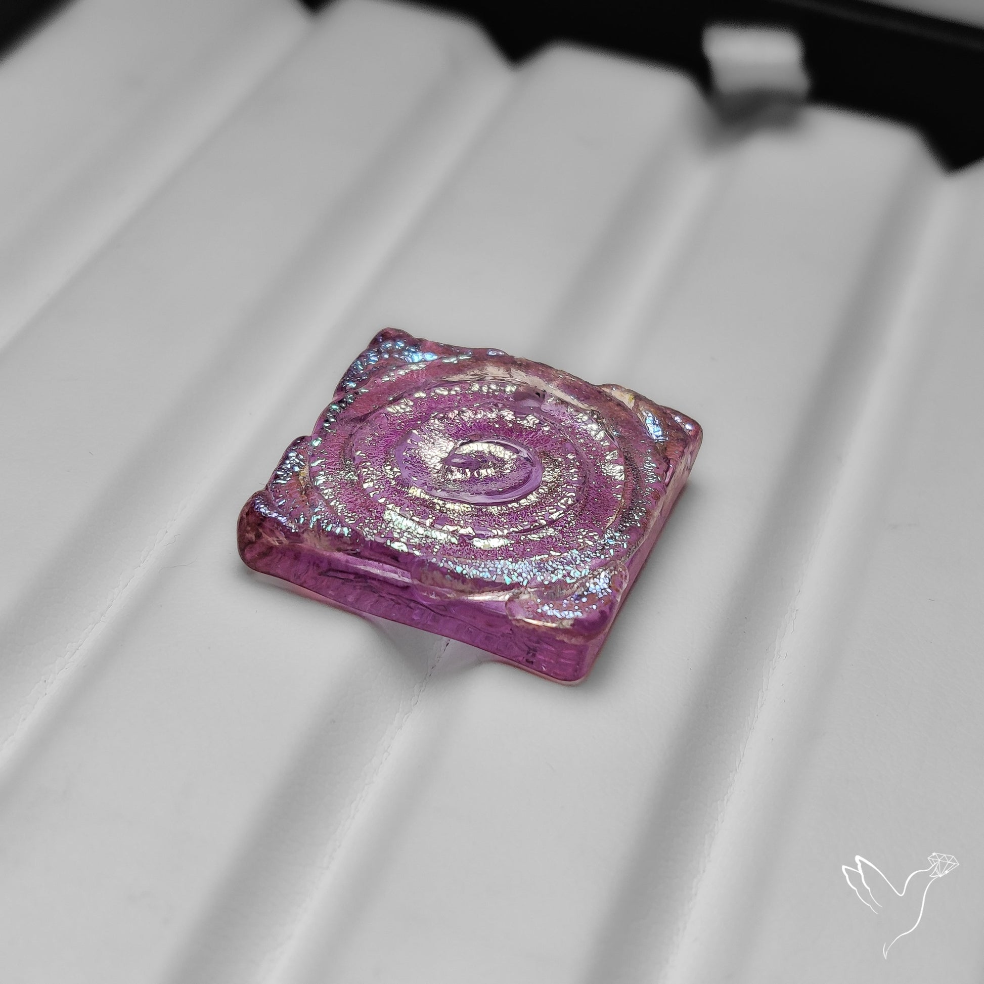 Dichroic Glass Artistic Spiral Carving