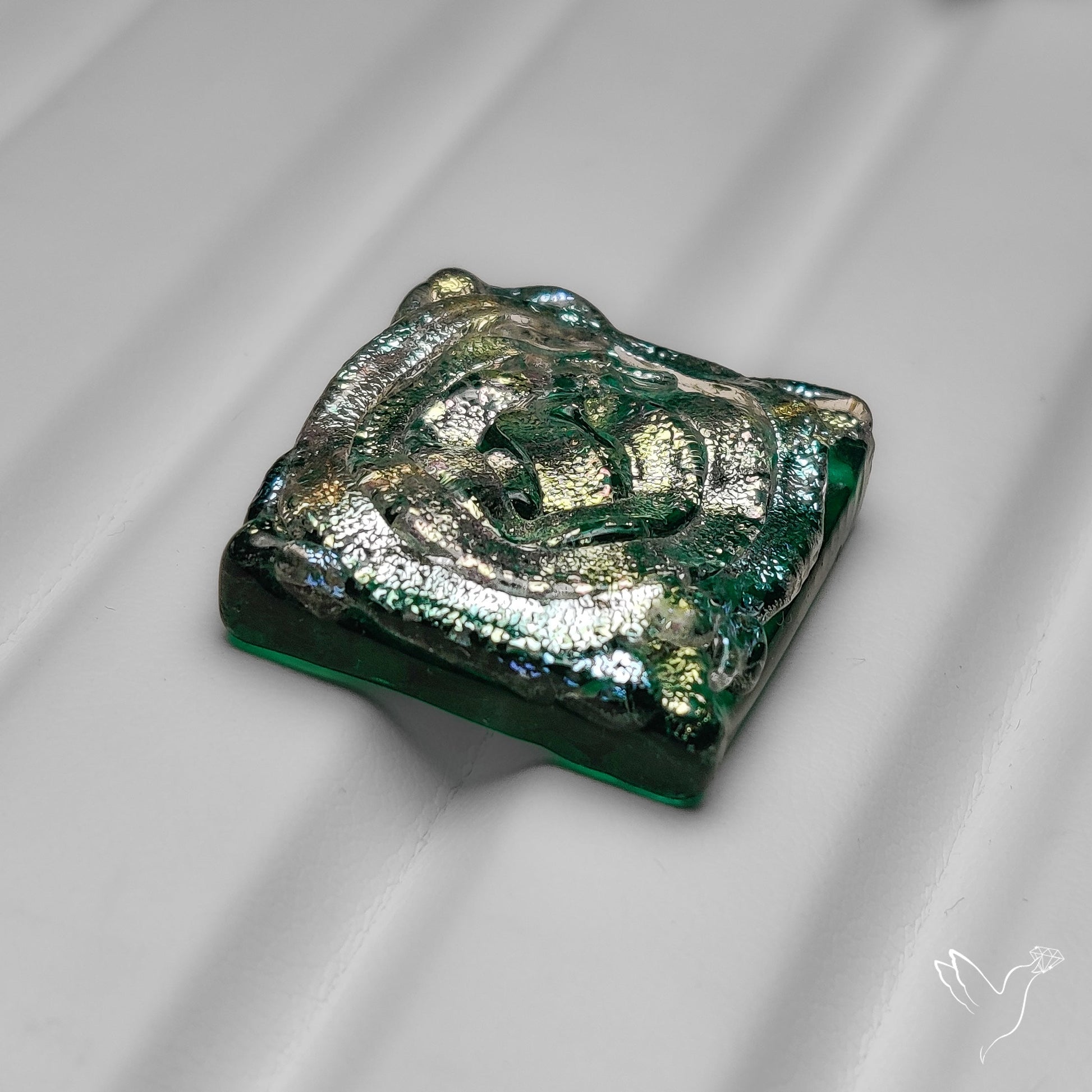 Dichroic Glass Artistic Spiral Carving