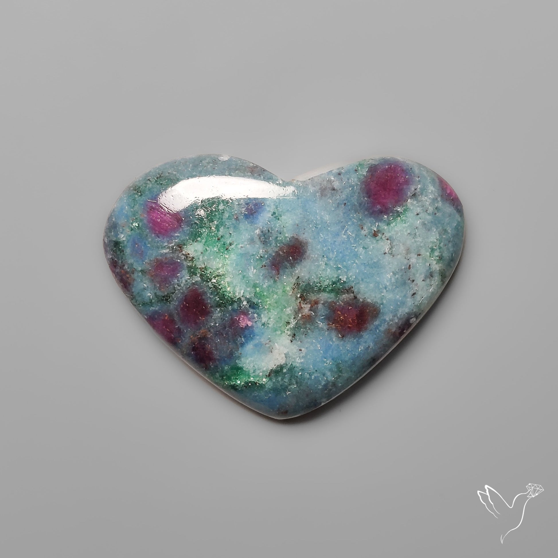 Ruby In Kyanite Heart Carving