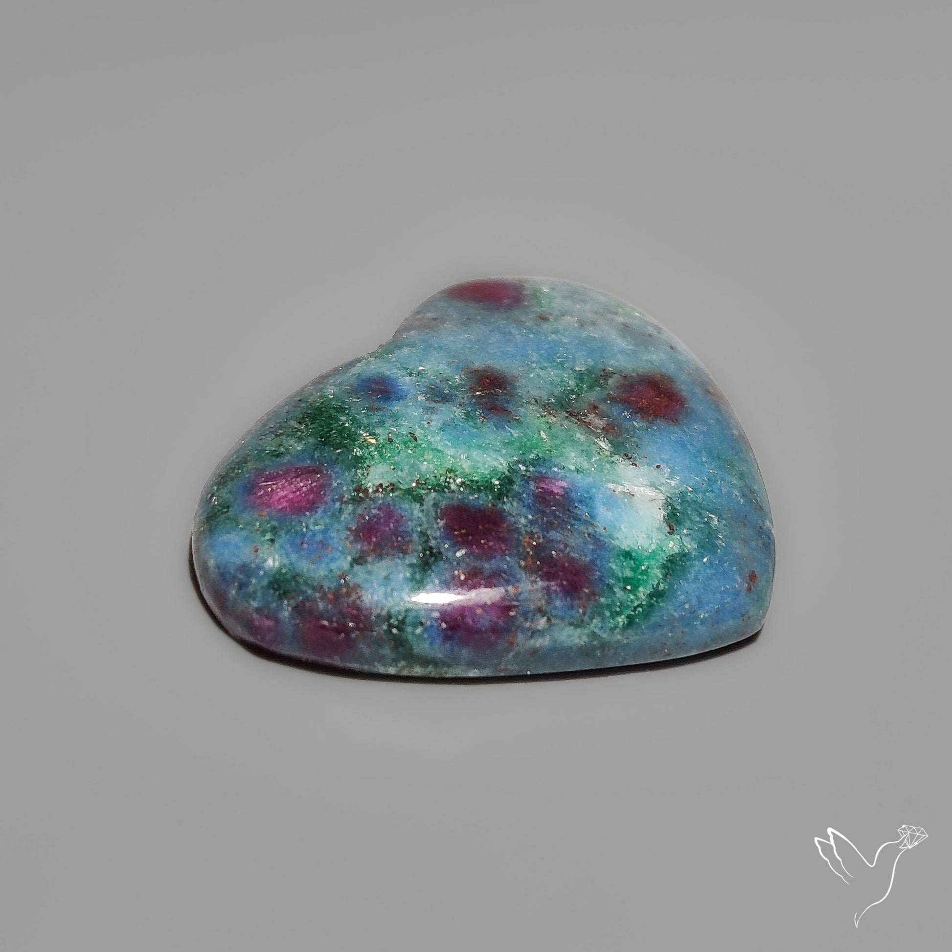 Ruby In Kyanite Heart Carving