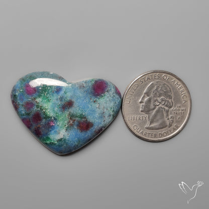 Ruby In Kyanite Heart Carving
