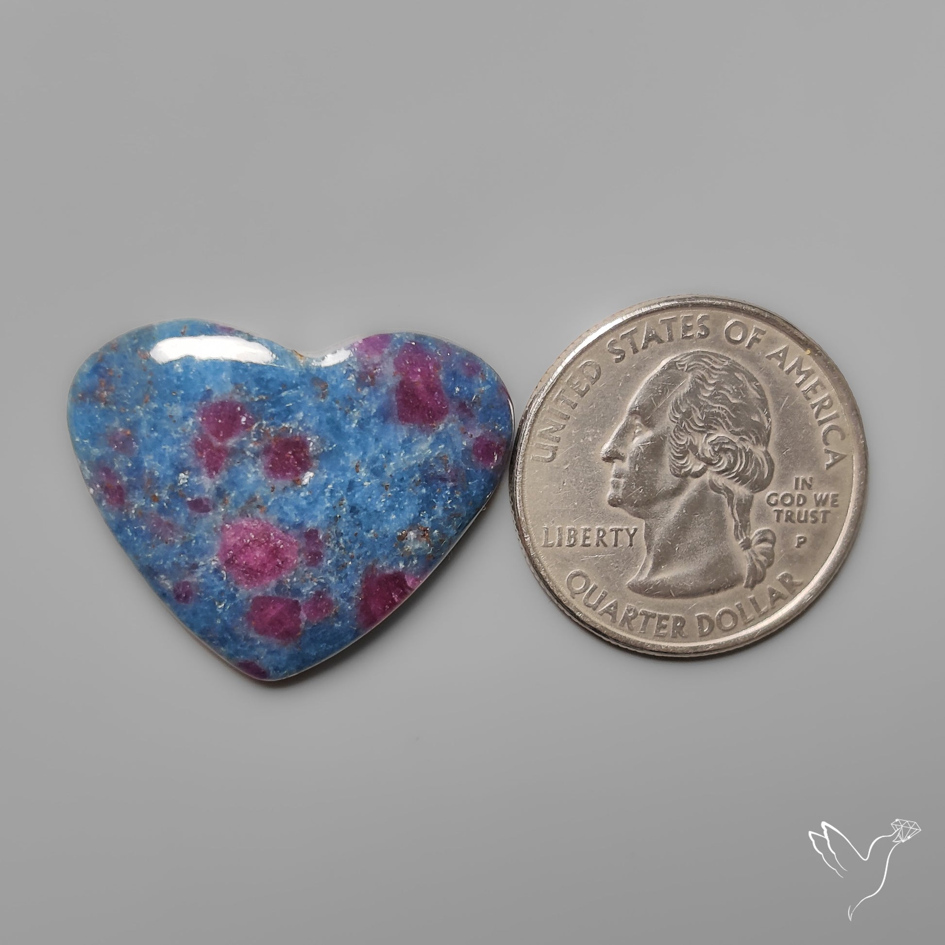 Ruby In Kyanite Heart Carving