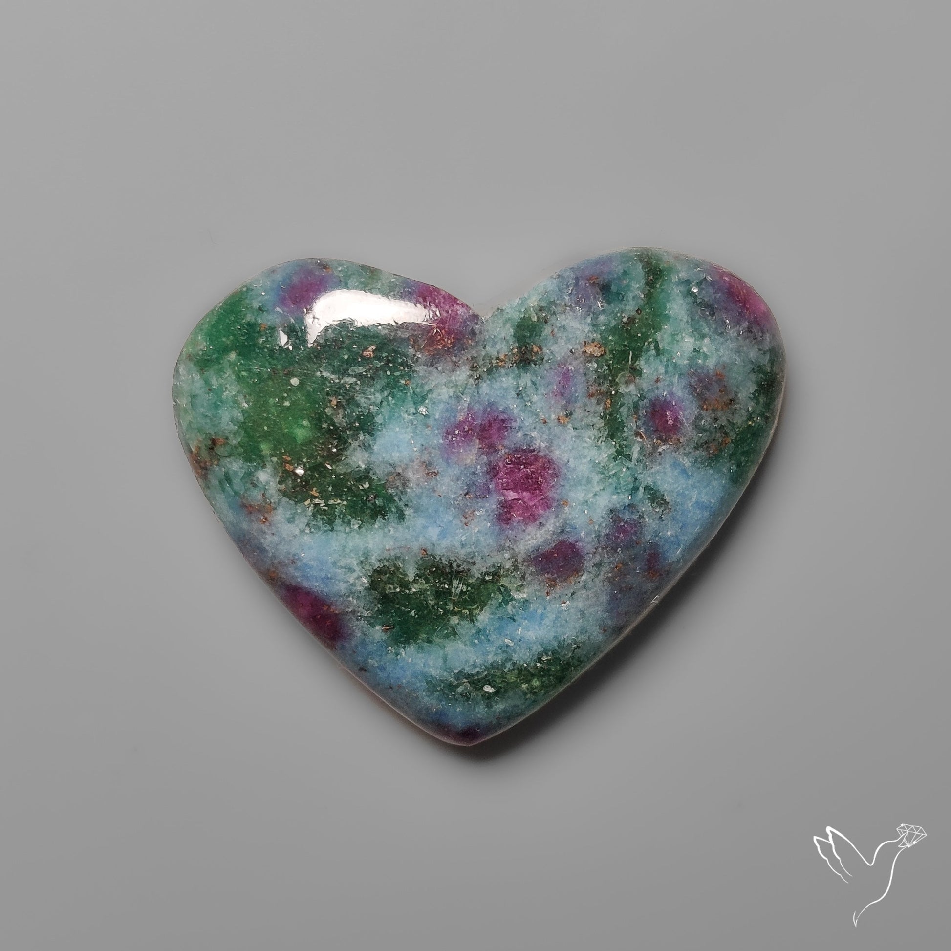 Ruby In Kyanite Heart Carving
