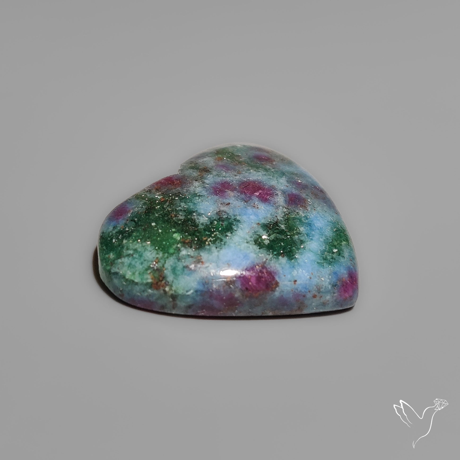 Ruby In Kyanite Heart Carving
