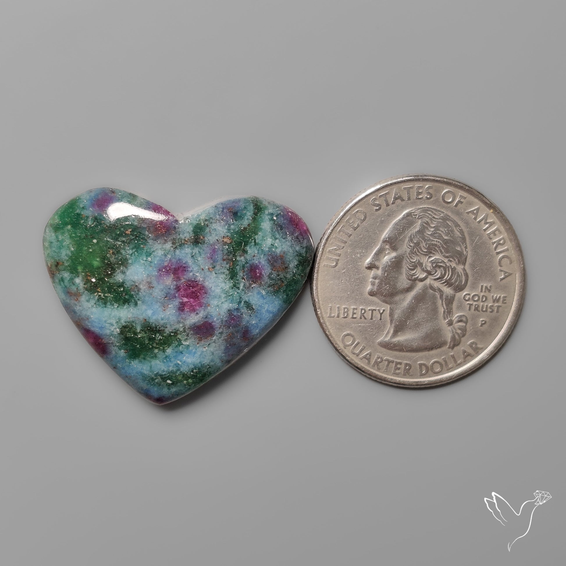 Ruby In Kyanite Heart Carving