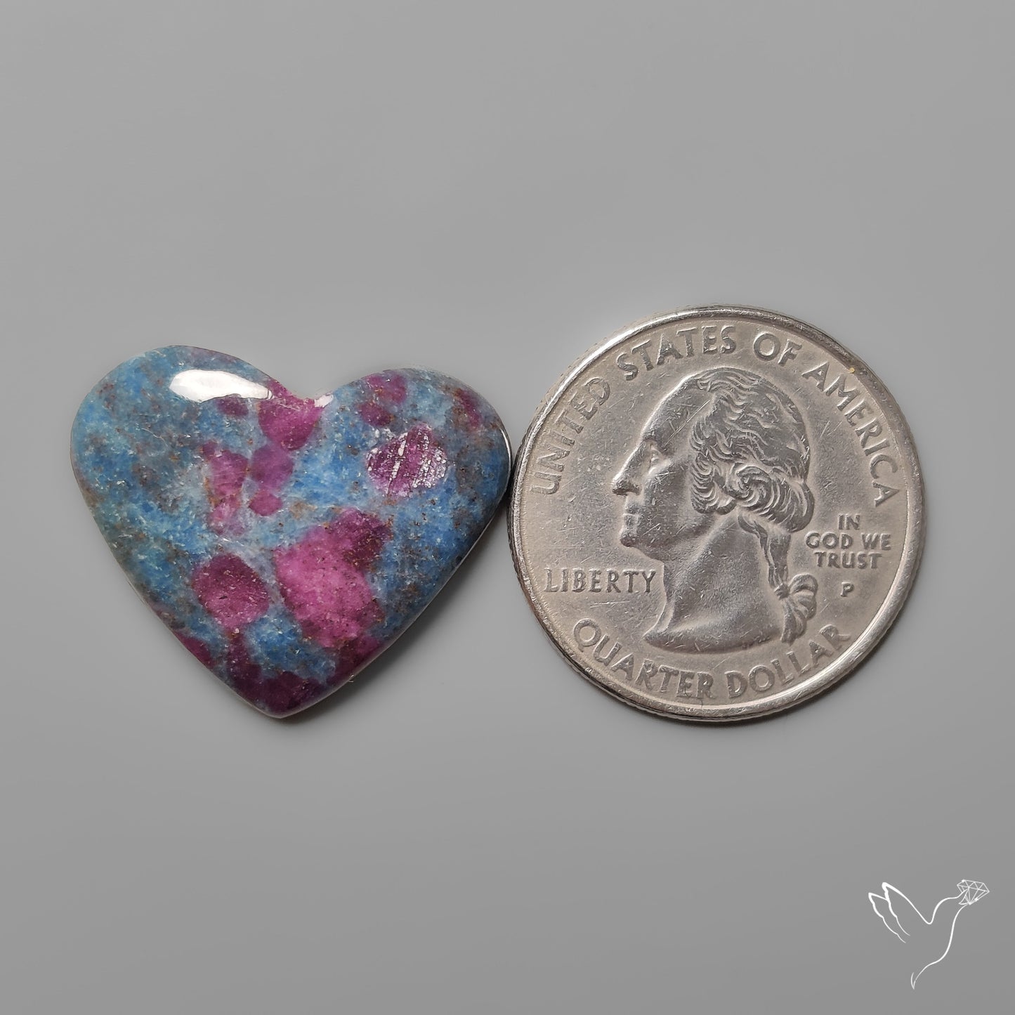Ruby In Kyanite Heart Carving