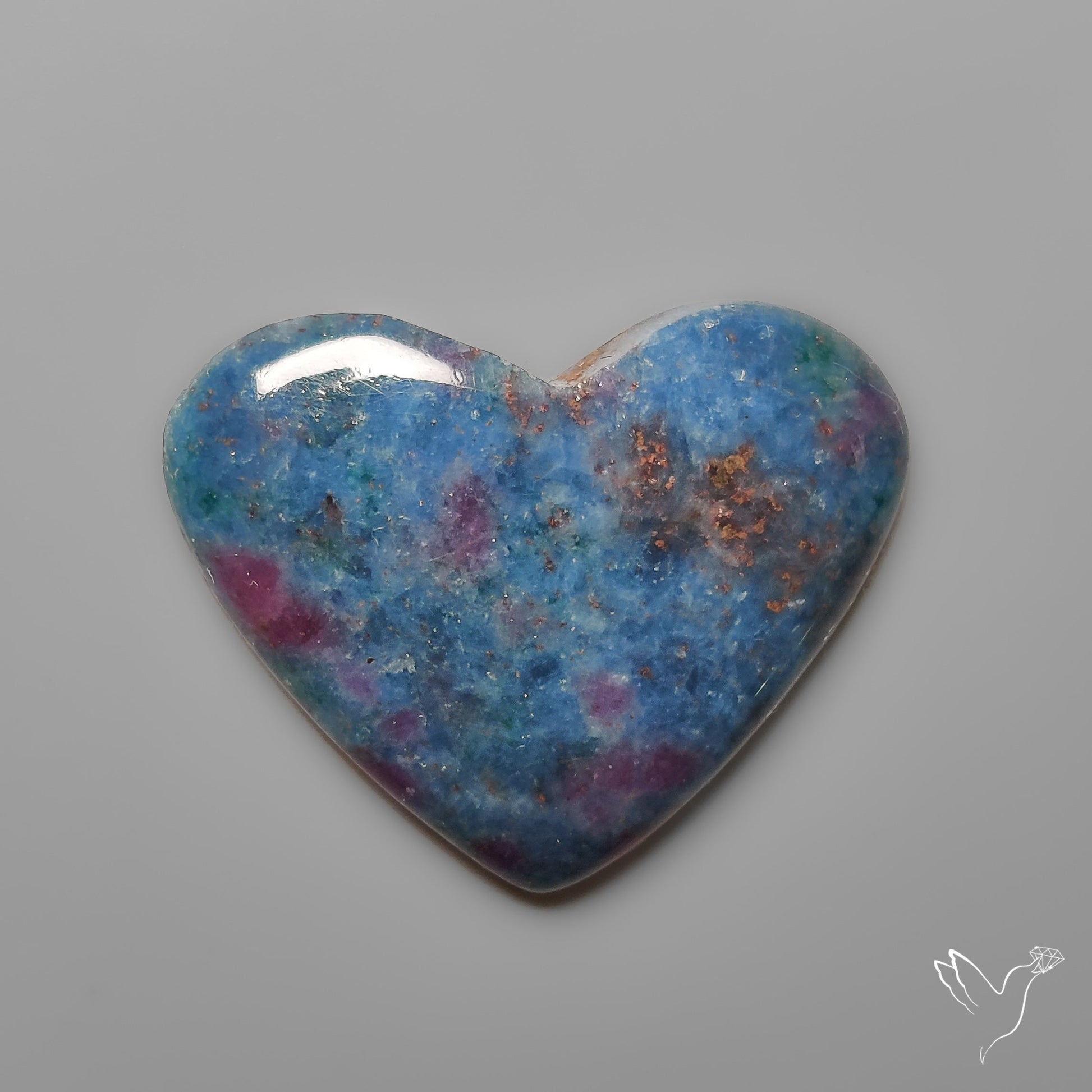Ruby In Kyanite Heart Carving