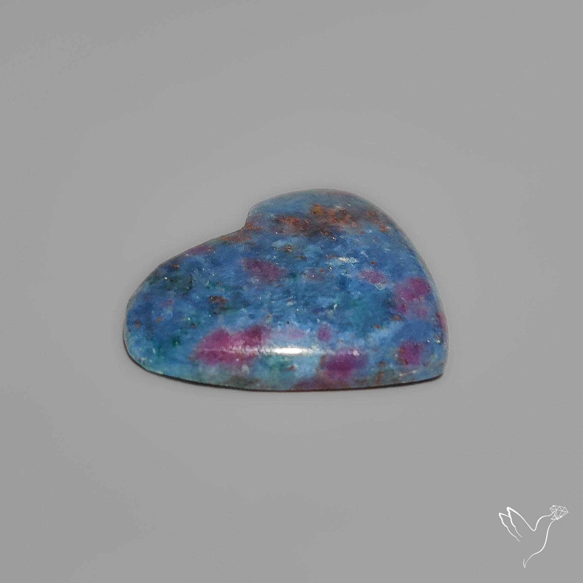 Ruby In Kyanite Heart Carving