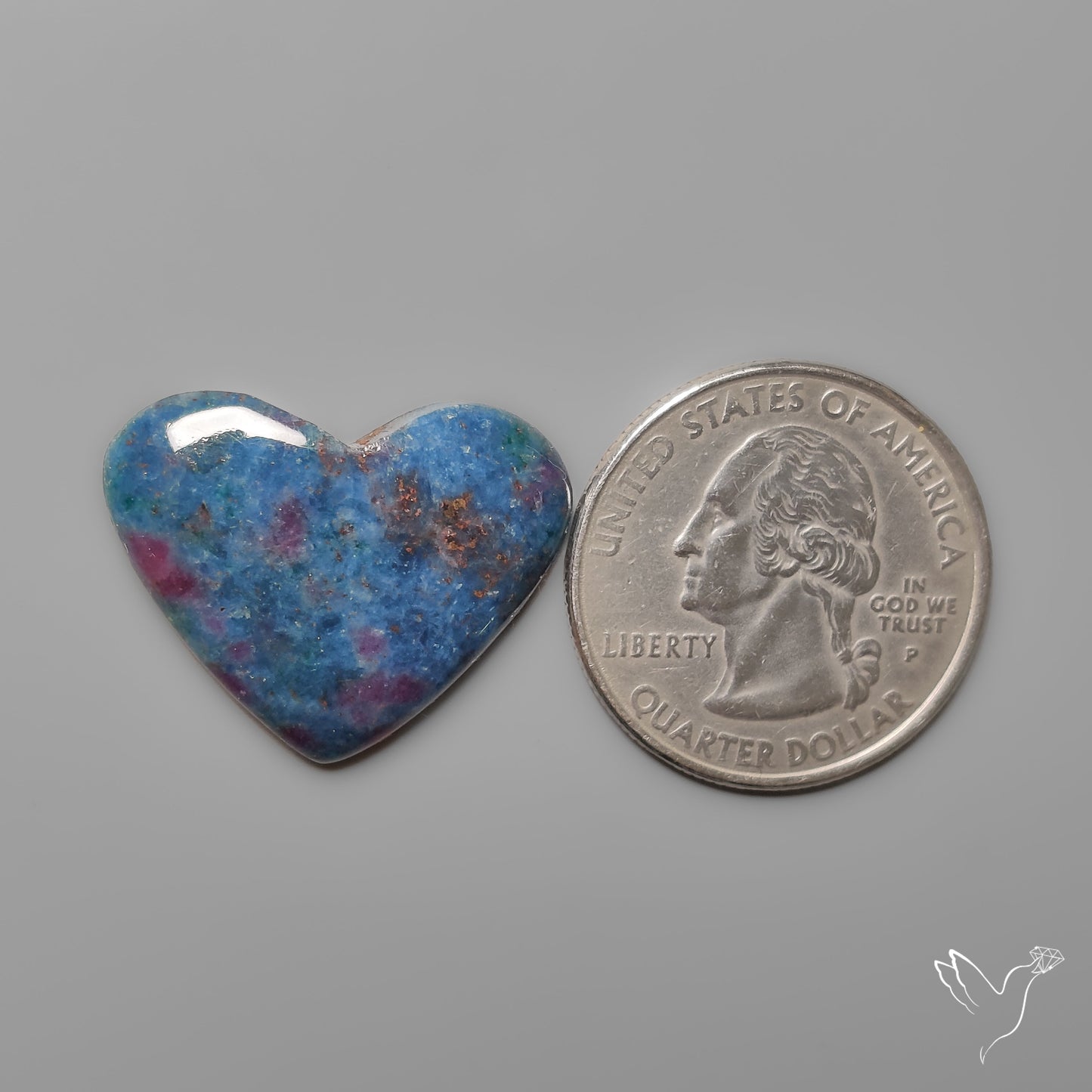 Ruby In Kyanite Heart Carving