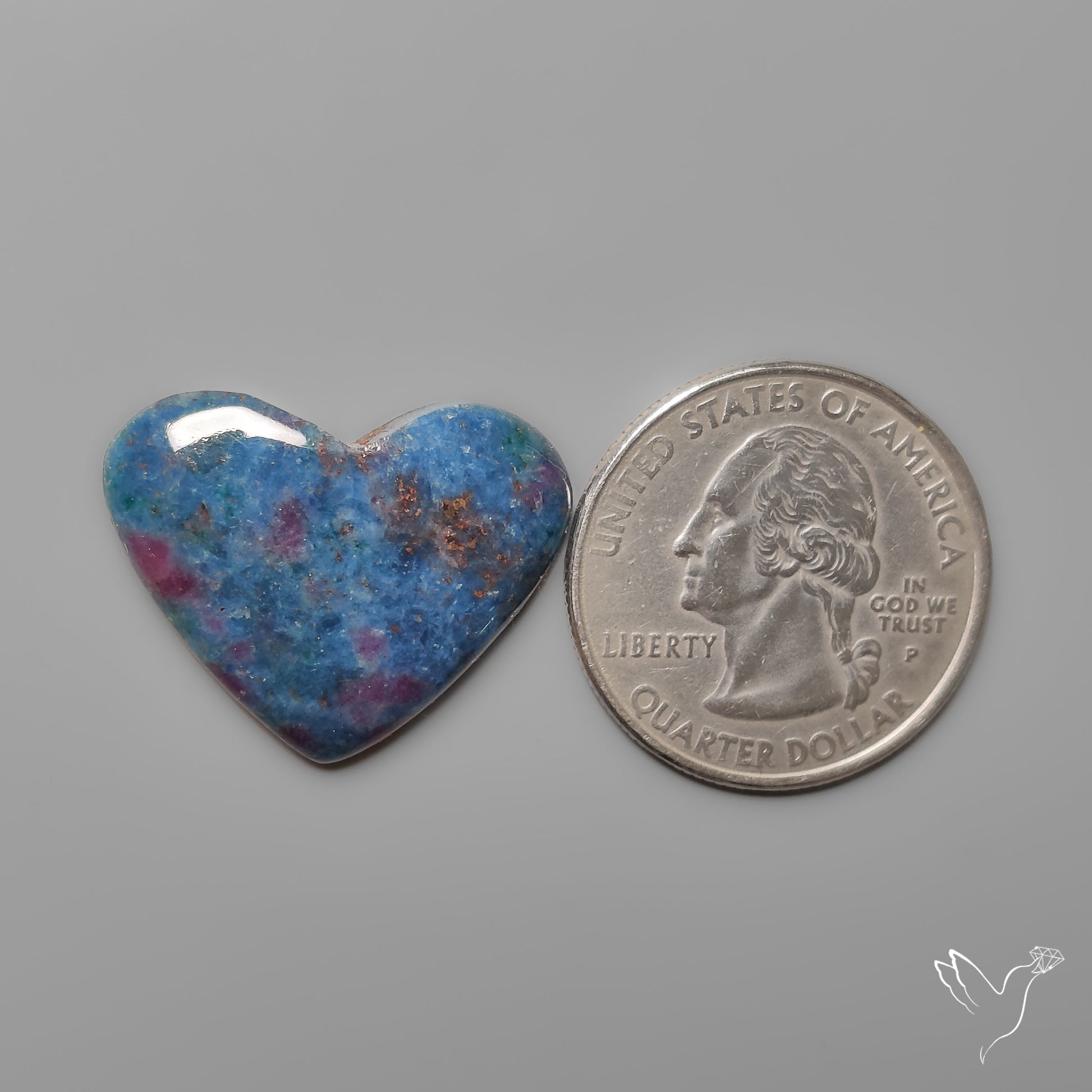 Ruby In Kyanite Heart Carving