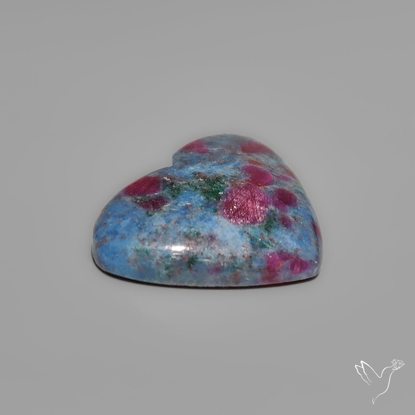 Ruby In Kyanite Heart Carving