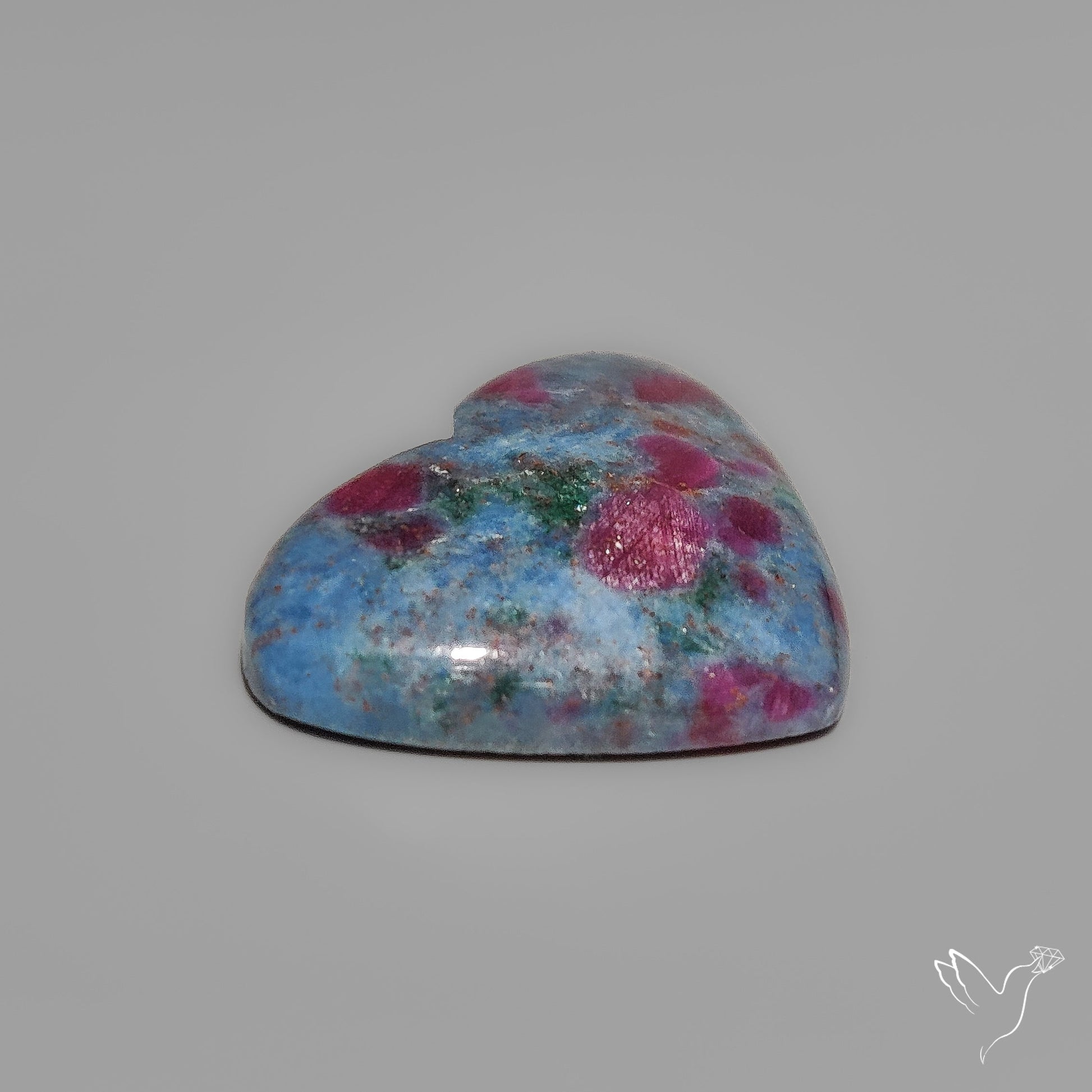Ruby In Kyanite Heart Carving
