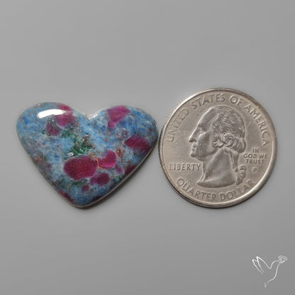 Ruby In Kyanite Heart Carving