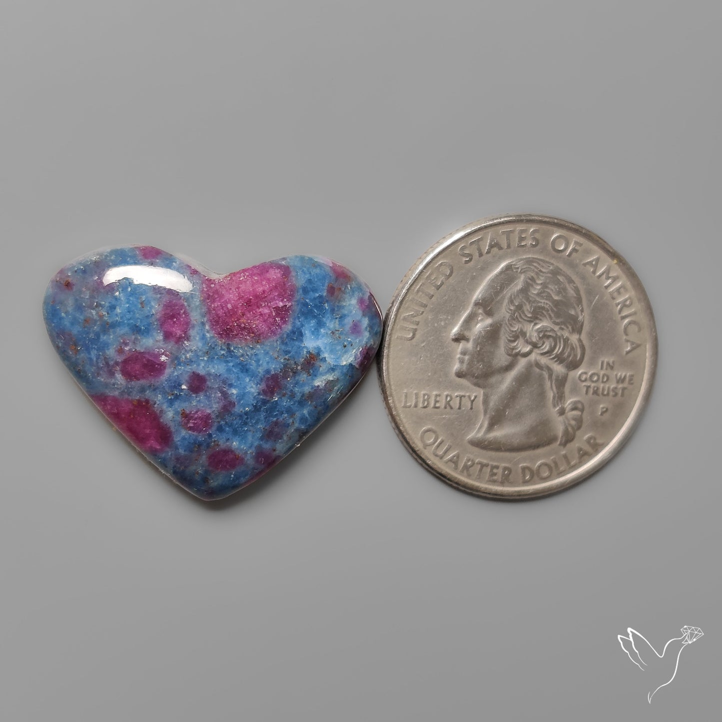 Ruby In Kyanite Heart Carving