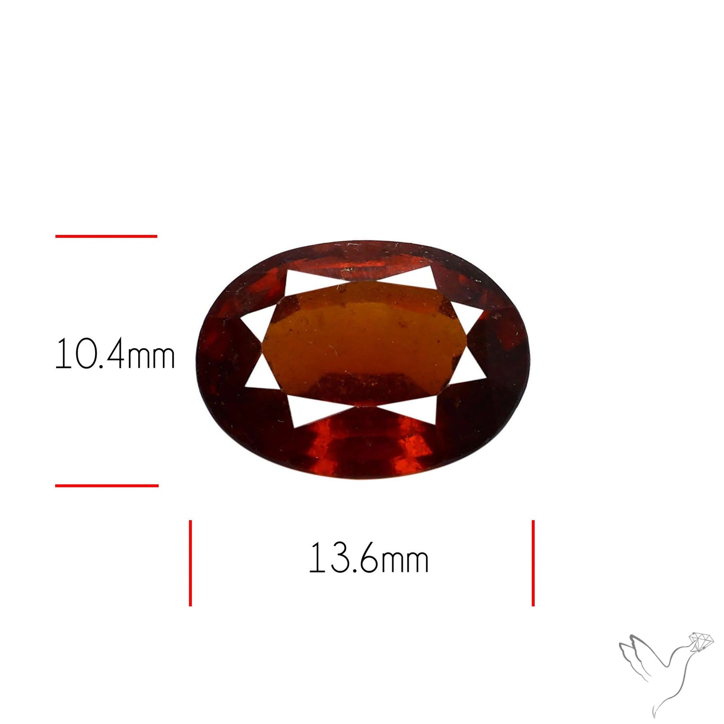 Ceylon Hessonite Garnet Faceted