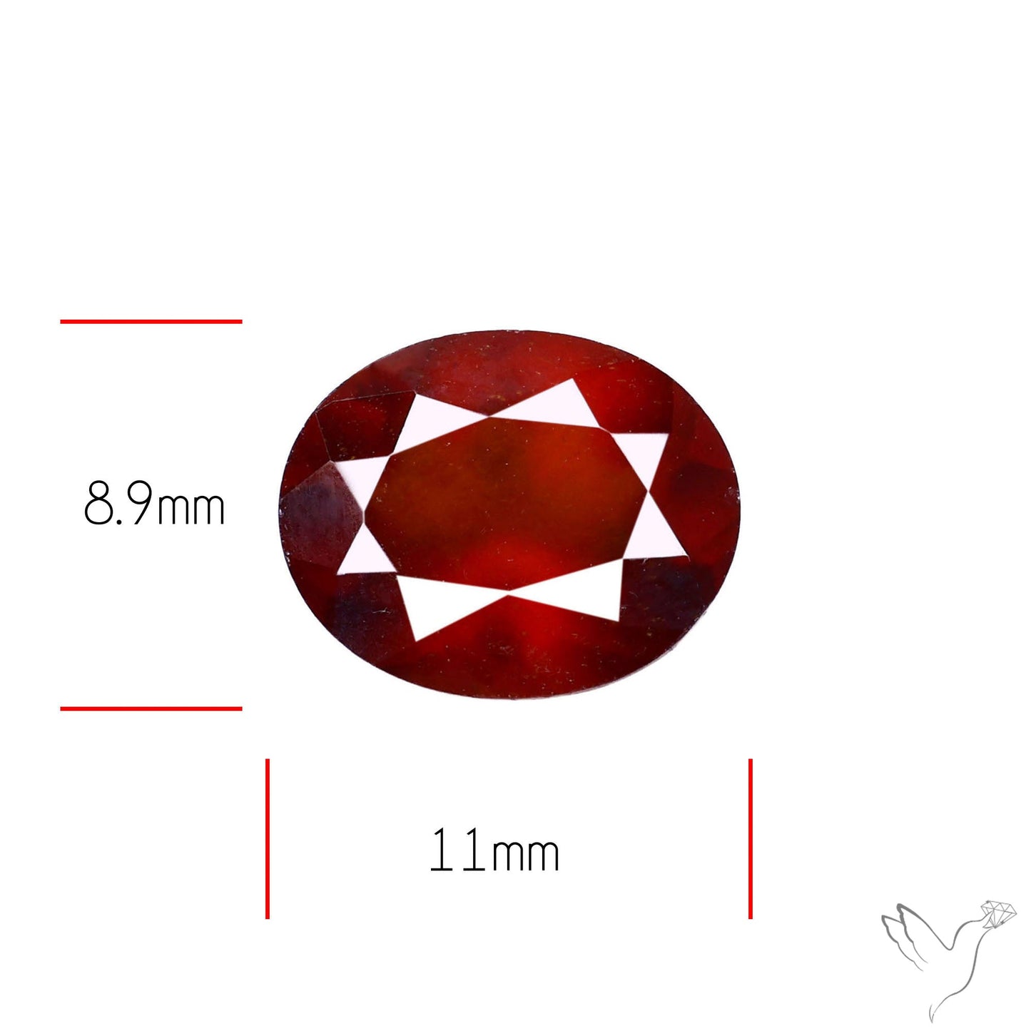 Ceylon Hessonite Garnet Faceted